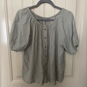 Wishlist Light Green Button-Up Blouse